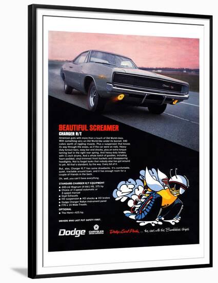 1968 Dodge Charger Rt-null-Framed Premium Giclee Print