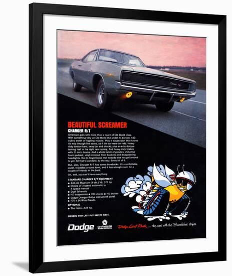 1968 Dodge Charger Rt-null-Framed Art Print