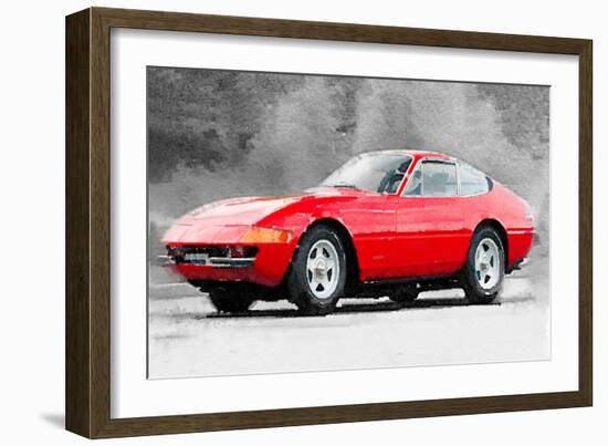 1968 Ferrari 365 GTB4 Daytona Watercolor-NaxArt-Framed Art Print