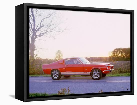 1968 Ford mustang GT350 Shelby cobra-null-Framed Stretched Canvas