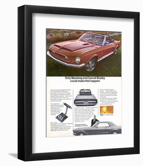 1968 Mustang Carroll Shelby-null-Framed Art Print