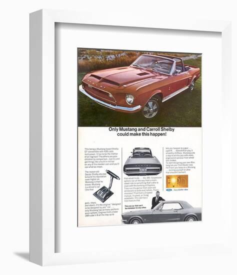 1968 Mustang Carroll Shelby-null-Framed Art Print