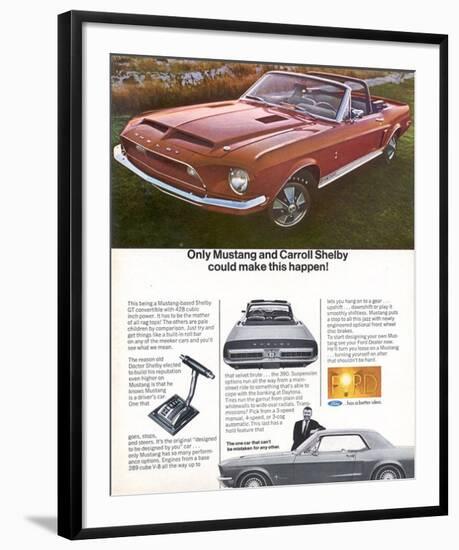 1968 Mustang Carroll Shelby-null-Framed Art Print