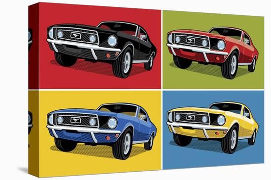 1968 Mustang Classic Car-Ron Magnes-Stretched Canvas