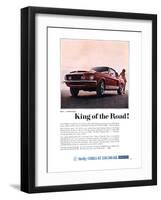 1968 Mustang King of the Road-null-Framed Art Print