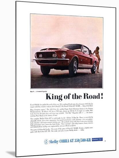 1968 Mustang King of the Road-null-Mounted Art Print