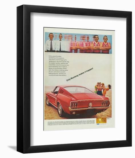 1968 Mustang Makes It Happen-null-Framed Art Print