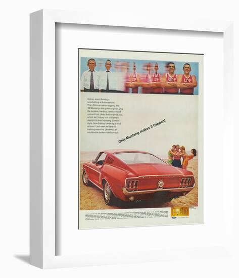 1968 Mustang Makes It Happen-null-Framed Art Print