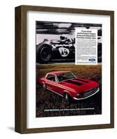 1968 Mustang New 5Litre Engine-null-Framed Art Print