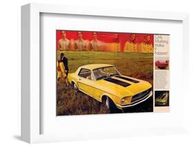 1968 Mustang Turn Yourself On-null-Framed Art Print