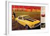 1968 Mustang Turn Yourself On-null-Framed Art Print