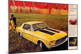 1968 Mustang Turn Yourself On-null-Mounted Art Print