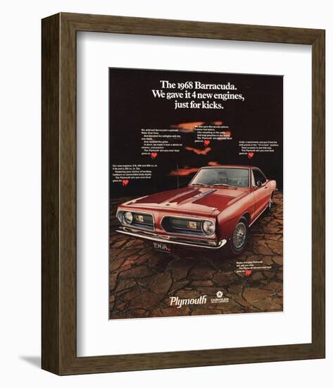 1968 Plymouth Barracuda-null-Framed Art Print