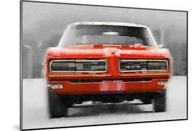 1968 Pontiac GTO Front Watercolor-NaxArt-Mounted Art Print