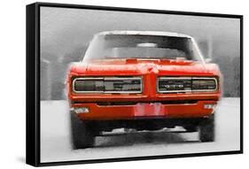 1968 Pontiac GTO Front Watercolor-NaxArt-Framed Stretched Canvas