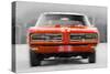 1968 Pontiac GTO Front Watercolor-NaxArt-Stretched Canvas