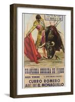 1968 Spanish Bullfight Poster Plaza De Toros De Fuengirola-null-Framed Giclee Print