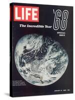 1968 Special Issue, NASA Shot of Earth from Space, Apollo 8 Mission, January 10, 1969-null-Stretched Canvas