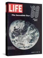 1968 Special Issue, NASA Shot of Earth from Space, Apollo 8 Mission, January 10, 1969-null-Stretched Canvas