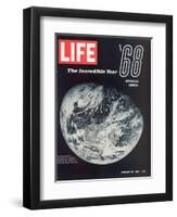 1968 Special Issue, NASA Shot of Earth from Space, Apollo 8 Mission, January 10, 1969-null-Framed Premium Photographic Print