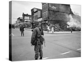 1968 Washington D.C. Riot Aftermath-Warren K^ Leffler-Stretched Canvas