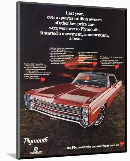 1968Plymouth Fury-Beat Goes On-null-Mounted Art Print