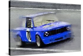 1969 BMW 2002 Racing Watercolor-NaxArt-Stretched Canvas