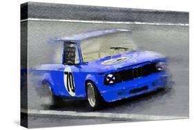 1969 BMW 2002 Racing Watercolor-NaxArt-Stretched Canvas