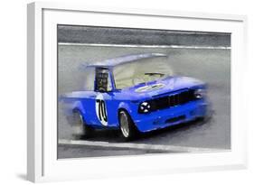 1969 BMW 2002 Racing Watercolor-NaxArt-Framed Art Print