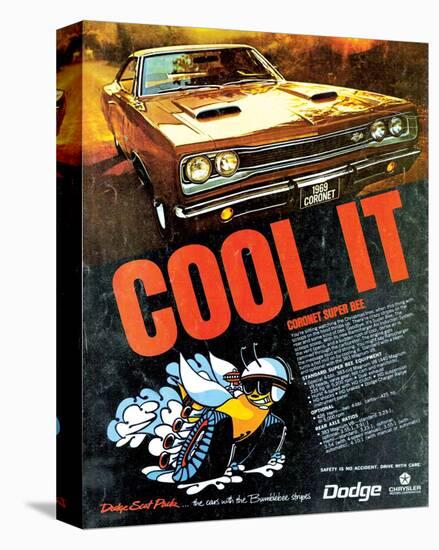 1969 Coronet Super Bee-Cool It-null-Stretched Canvas