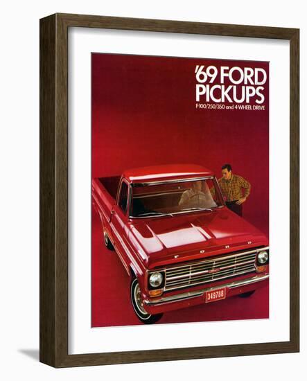 1969 Ford F-100 pick up truck brochure-null-Framed Photographic Print
