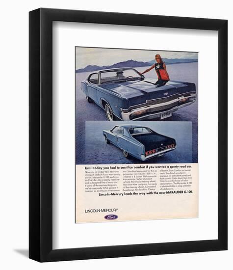 1969 Mercury-Marauder Road Car-null-Framed Art Print