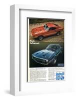 1969 Mustang Fire & Refinement-null-Framed Art Print