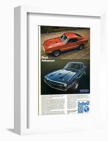 1969 Mustang Fire & Refinement-null-Framed Art Print