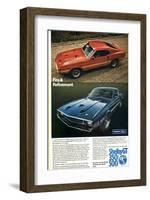 1969 Mustang Fire & Refinement-null-Framed Art Print