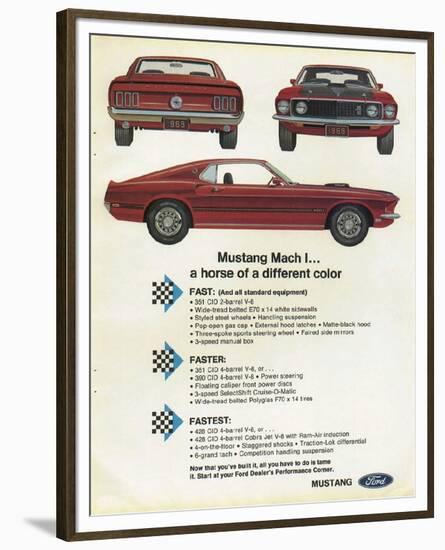 1969 Mustang - Mach 1 Horse-null-Framed Premium Giclee Print