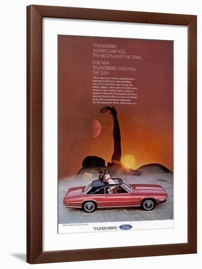 1969 Thunderbird Moon & Stars-null-Framed Art Print