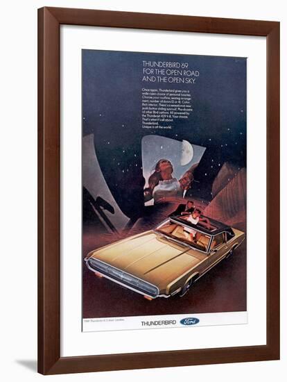 1969Thunderbird Open Road &Sky-null-Framed Art Print