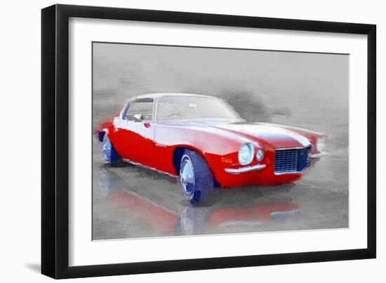 1970 Chevy Camaro Watercolor-NaxArt-Framed Art Print