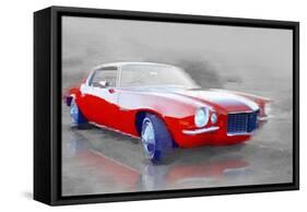 1970 Chevy Camaro Watercolor-NaxArt-Framed Stretched Canvas