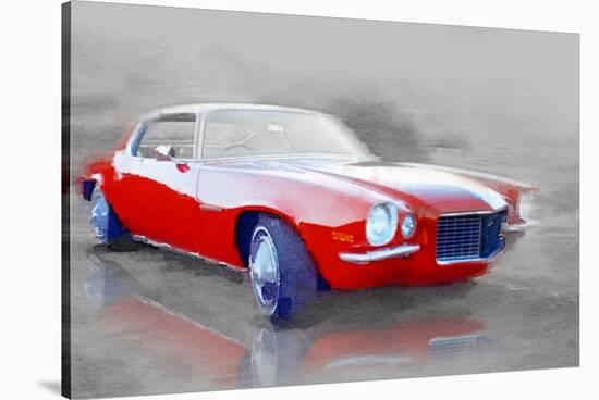 1970 Chevy Camaro Watercolor-NaxArt-Stretched Canvas