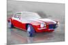 1970 Chevy Camaro Watercolor-NaxArt-Mounted Art Print