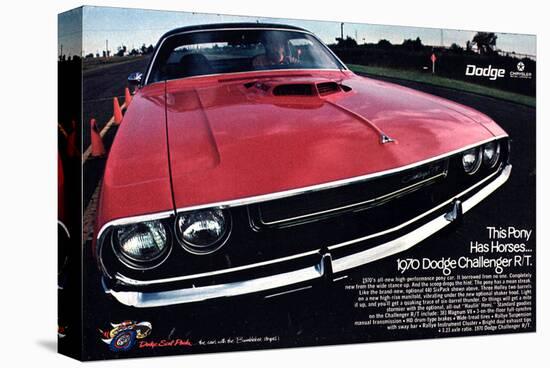 1970 Dodge Challenger Thispony-null-Stretched Canvas