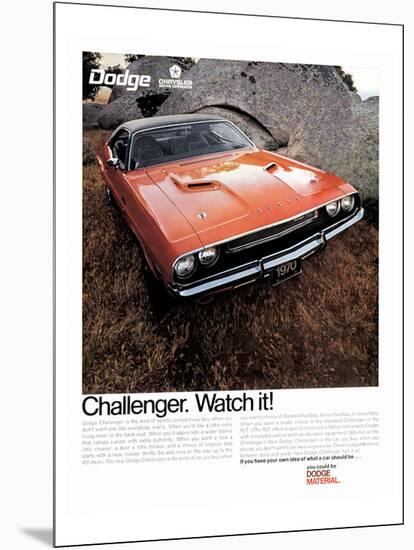 1970 Dodge Challenger-Watch It!-null-Mounted Premium Giclee Print