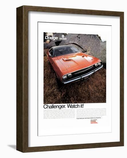 1970 Dodge Challenger-Watch It!-null-Framed Art Print