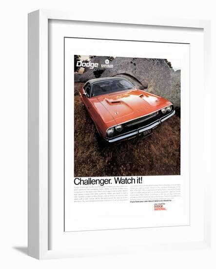 1970 Dodge Challenger-Watch It!-null-Framed Art Print