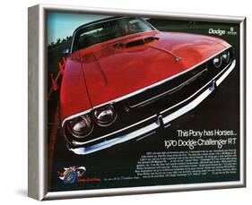 1970 Dodge Charger Rt Red-null-Framed Art Print