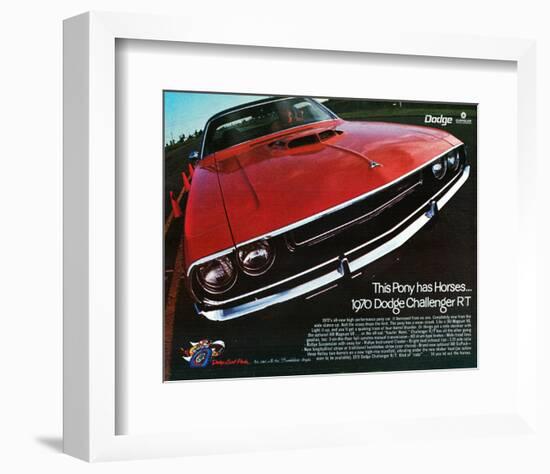 1970 Dodge Charger Rt Red-null-Framed Art Print