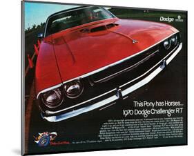 1970 Dodge Charger Rt Red-null-Mounted Art Print