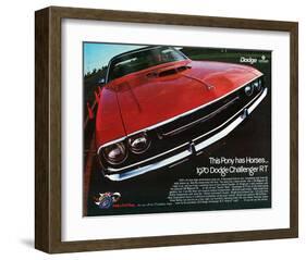 1970 Dodge Charger Rt Red-null-Framed Art Print